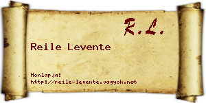 Reile Levente névjegykártya